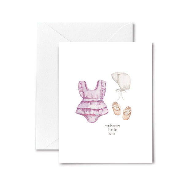 Baby Card - Welcome Little One - Girl
