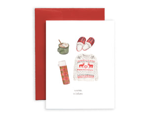 Christmas Card - Warm Wishes - Sweater