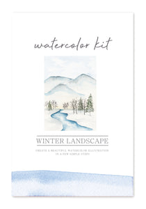 Watercolor Kit - Winter Landscape