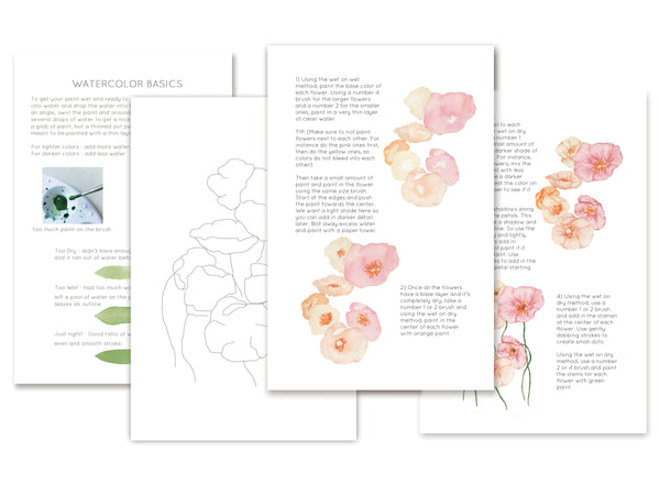 Watercolor Kit - Iceland Poppies