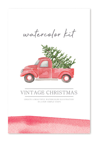 Watercolor Kit - Christmas Truck