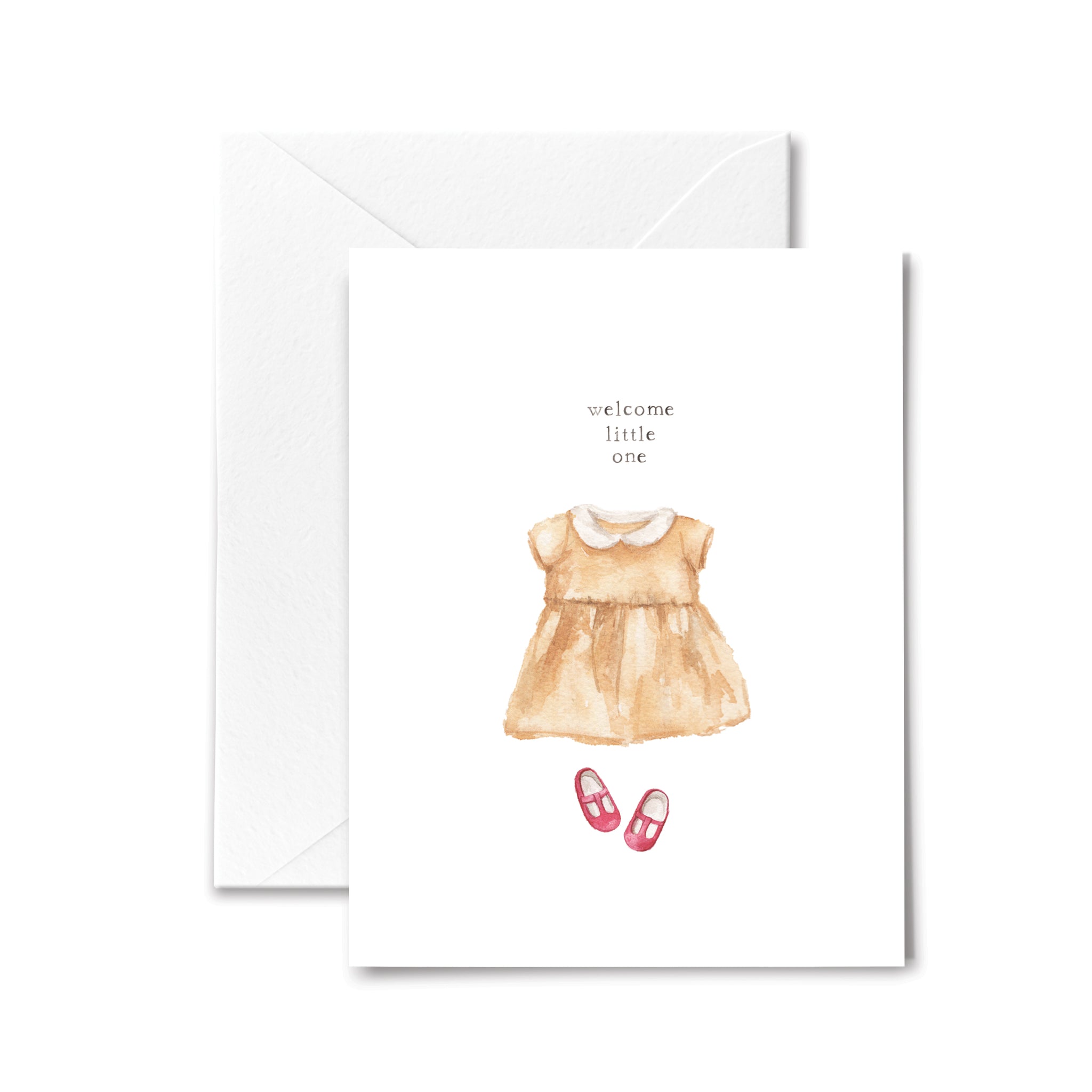 baby girl watercolor card