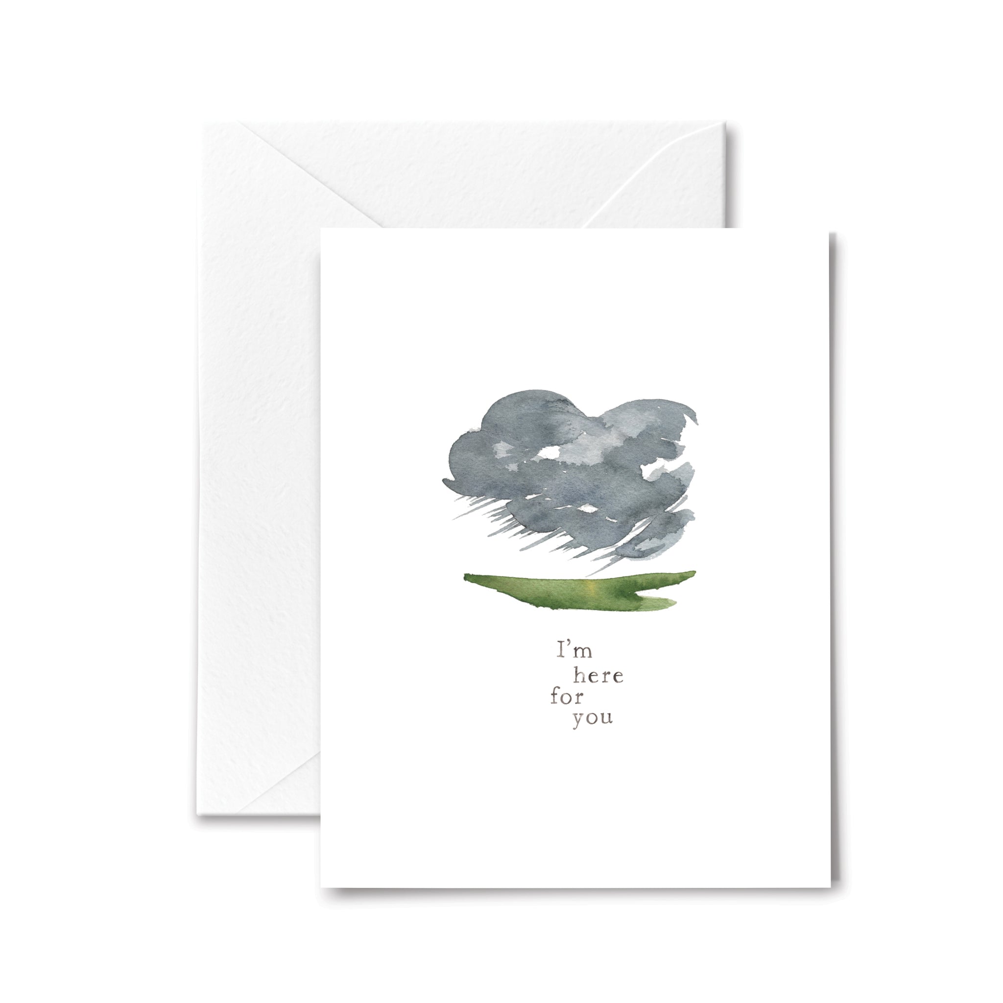 sympathy card storm cloud watercolor illustration