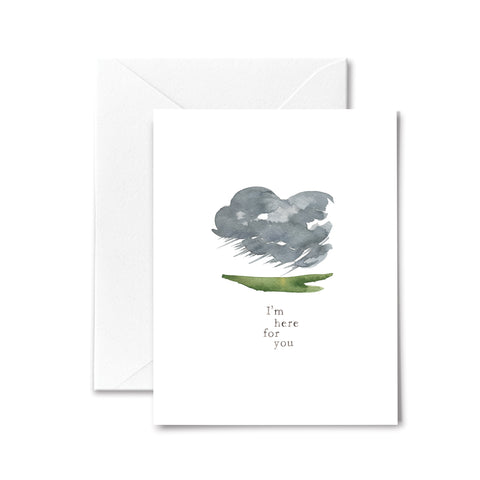 sympathy card storm cloud watercolor illustration
